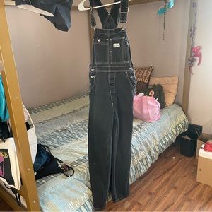 90s BLACK OVERALLS